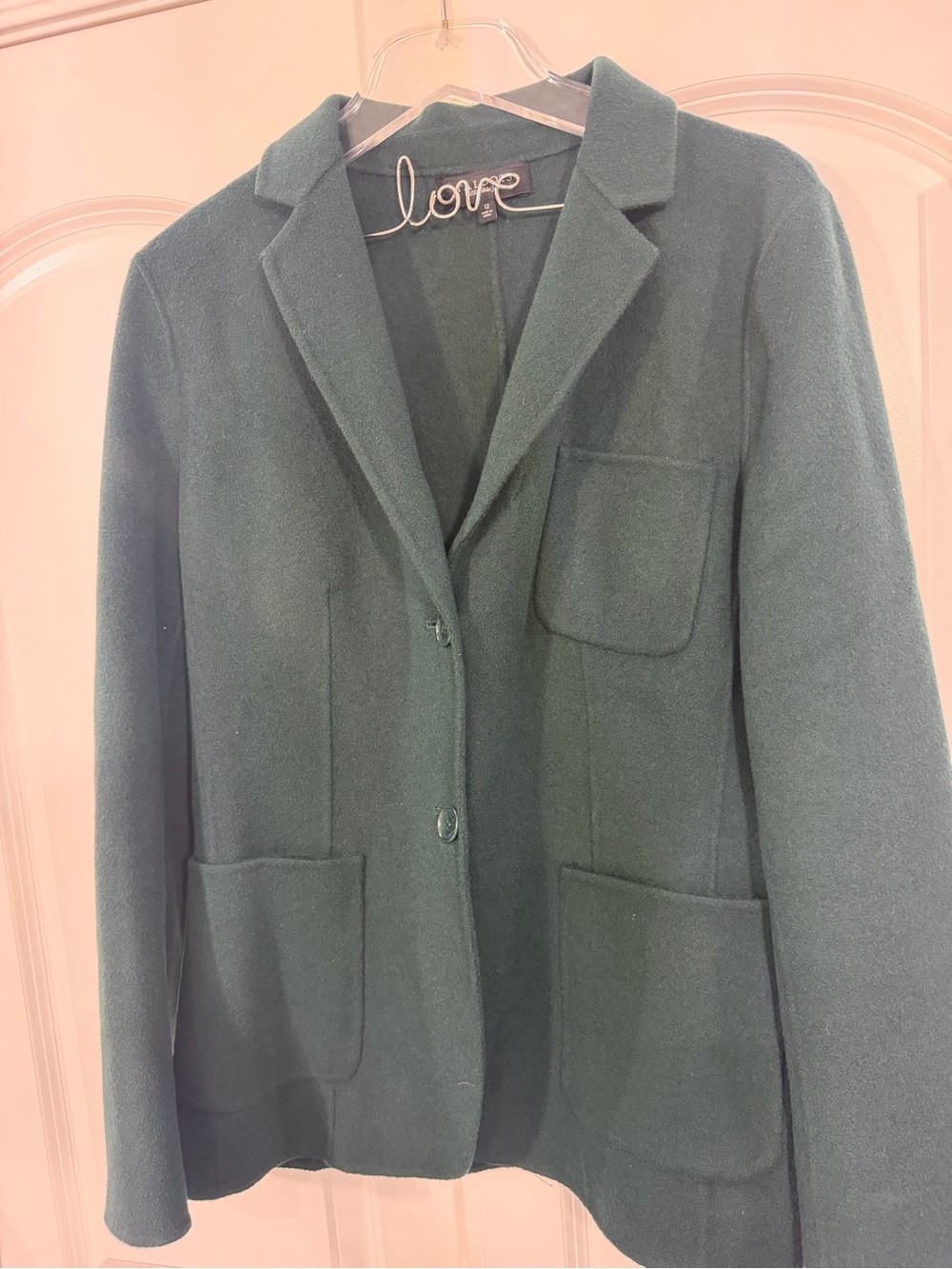 Talbots Forest Green Wool-Blend Blazer